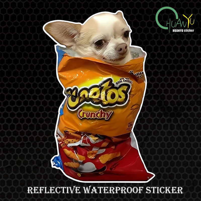 Motorcycle Gear Outfit - Cute puppy reflective sticker car motorcycle