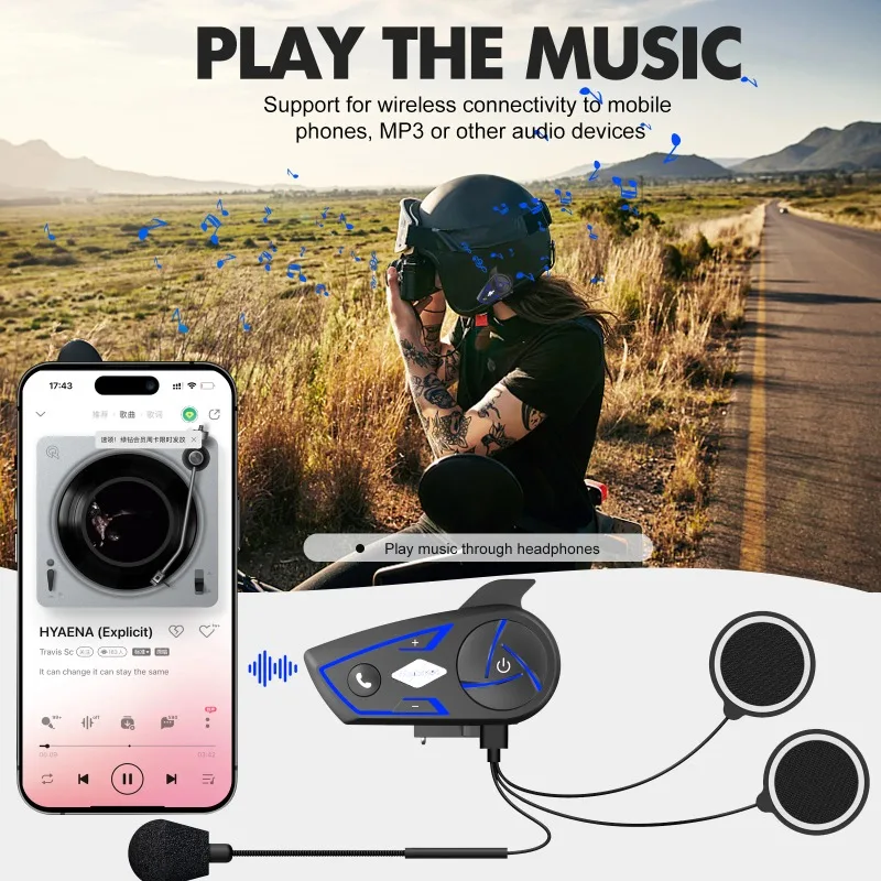 1000M Range Bt5.0 S3 Helmet He - огляд і ціна Intercom Headset Helmet