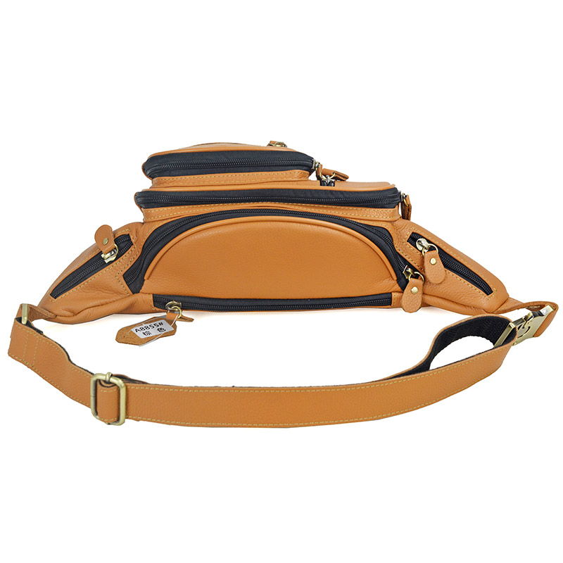 Men Genuine Leather Waist Pack - огляд і ціна Motorcycle Gear Backpack