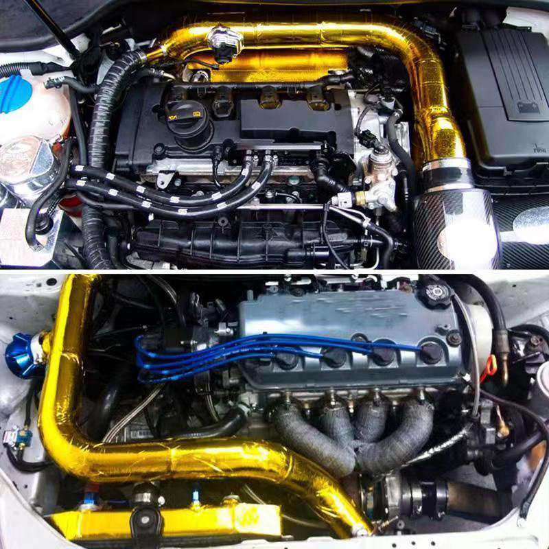 1m 5m 10m Gold Car Motorcycle  - огляд і ціна Exhaust Wrap Titanium