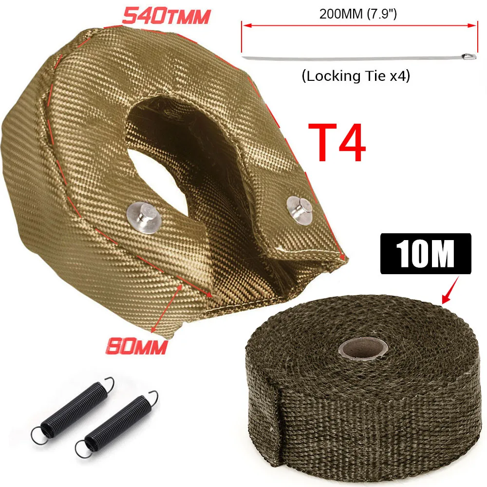 T25 T3 T4 T6 Car Titanium Turb - огляд і ціна Exhaust Wrap Titanium