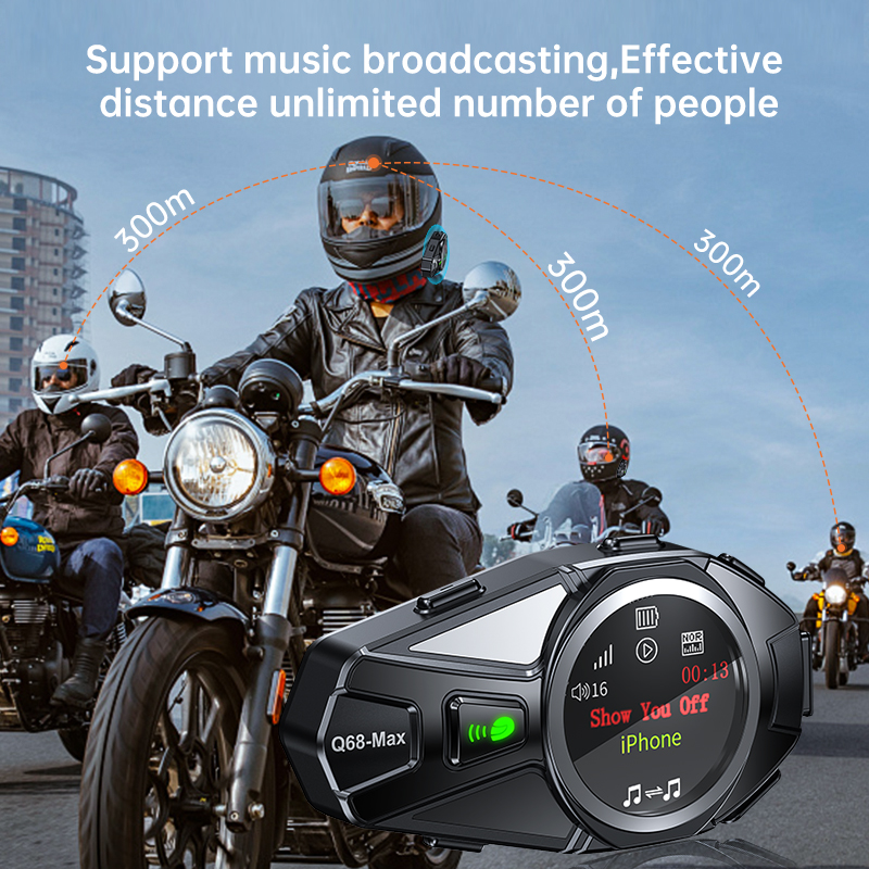 Q68 Max Motorcycle Intercom He - огляд і ціна Intercom Headset Helmet