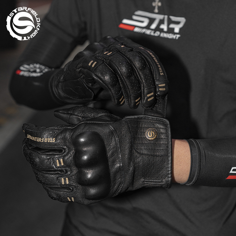 SFK Real Goatskin Leather Blac - огляд і ціна Motorcycle Gear Gloves