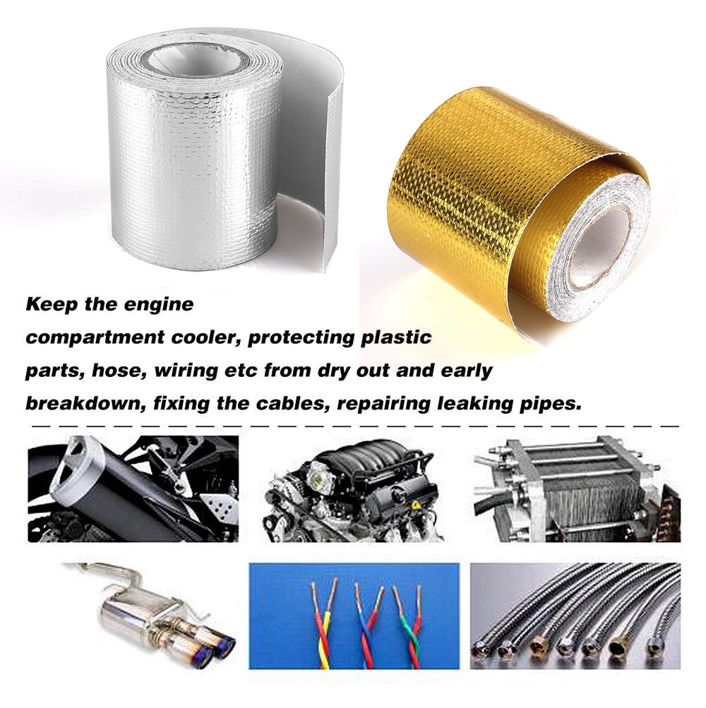 Gold Thermal Exhaust Tape 5/9/ - огляд і ціна Exhaust Wrap Titanium