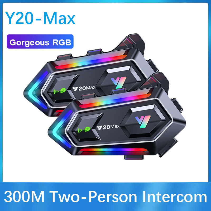 Y20 MAX Motorcycle Helmet Blue - огляд і ціна Intercom Headset Helmet