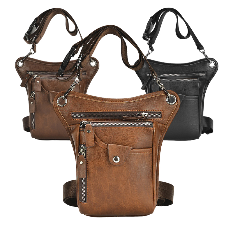 Vintage Pu Leather Waist Pack  - огляд і ціна Motorcycle Gear Backpack