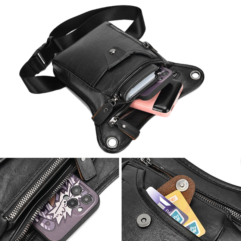 Vintage Pu Leather Waist Pack  - огляд і ціна Motorcycle Gear Backpack