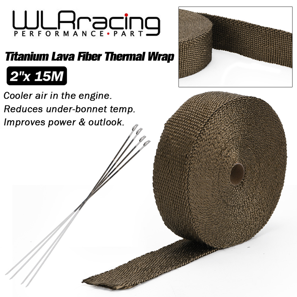 WLR RACING - 15M Premium Exhau - огляд і ціна Exhaust Wrap Titanium